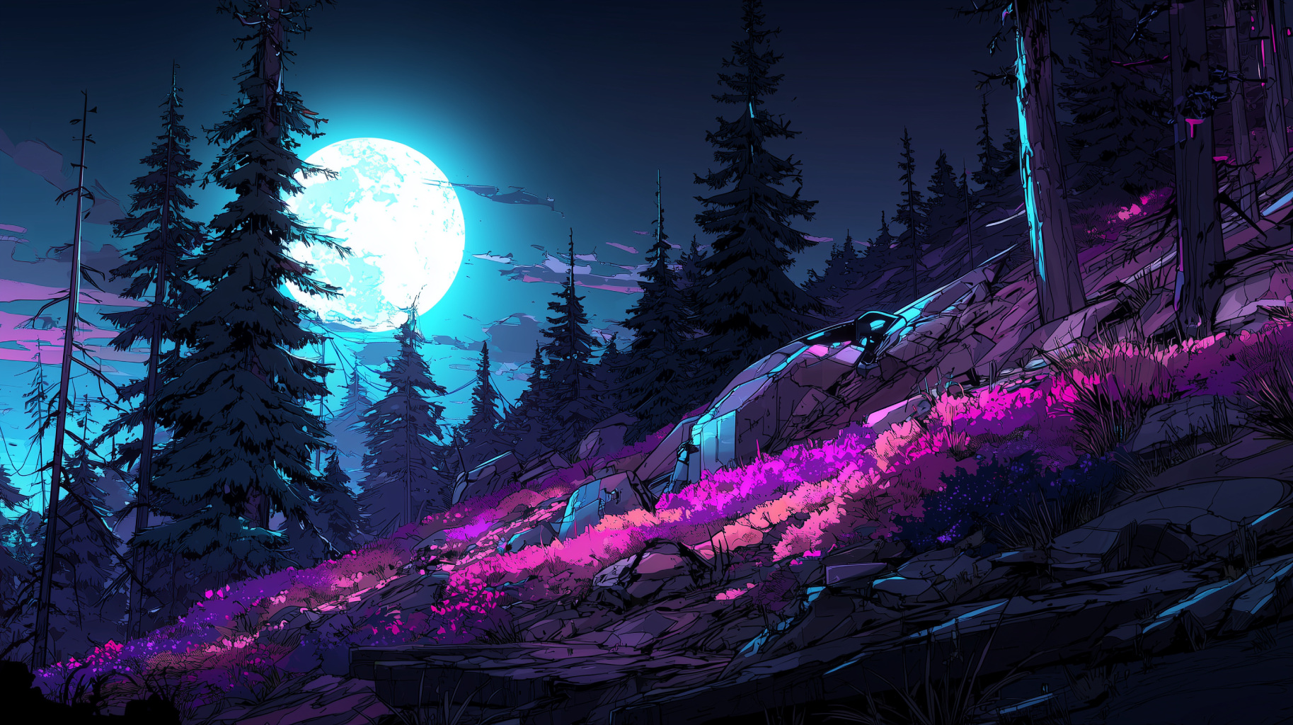 Moonlit Forest
